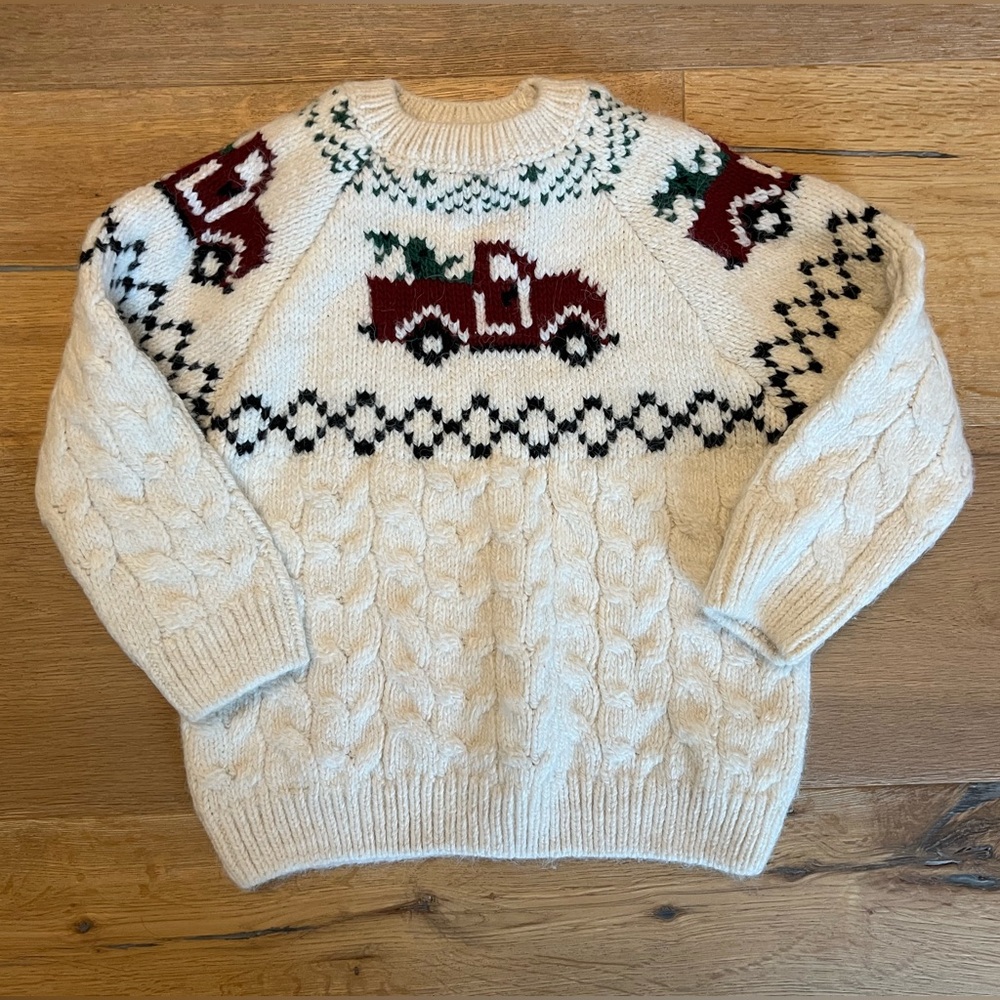Zara Kids Christmas Holiday Truck Sweater